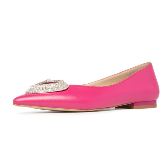 'Omine' Flat Diamante Ballet Shoe